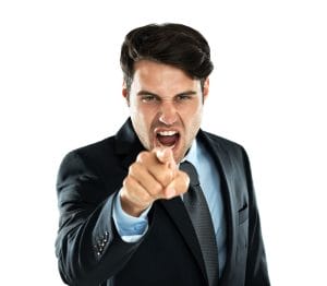 angry boss pointing finger