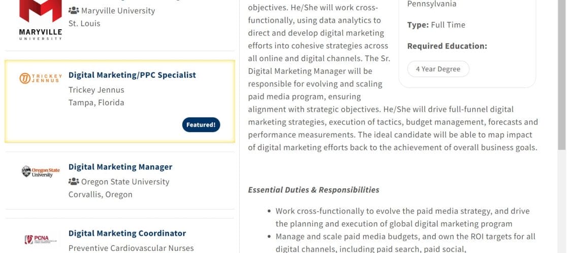 MarketingHire Digital Marketing Job screenshot