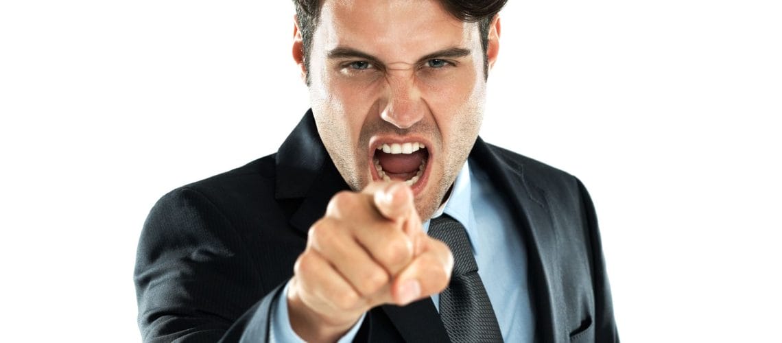 angry boss pointing finger